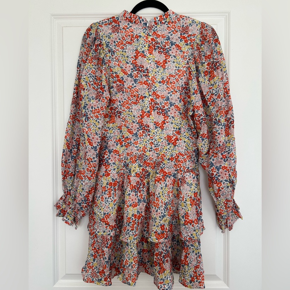 Karlie ruffle floral print dress